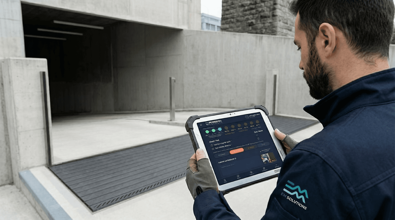 Technician view on tablet